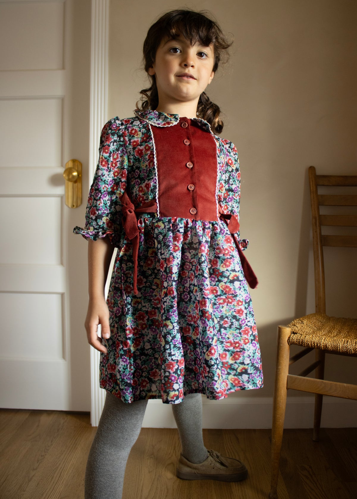 GWEN DRESS | RUST FLORAL