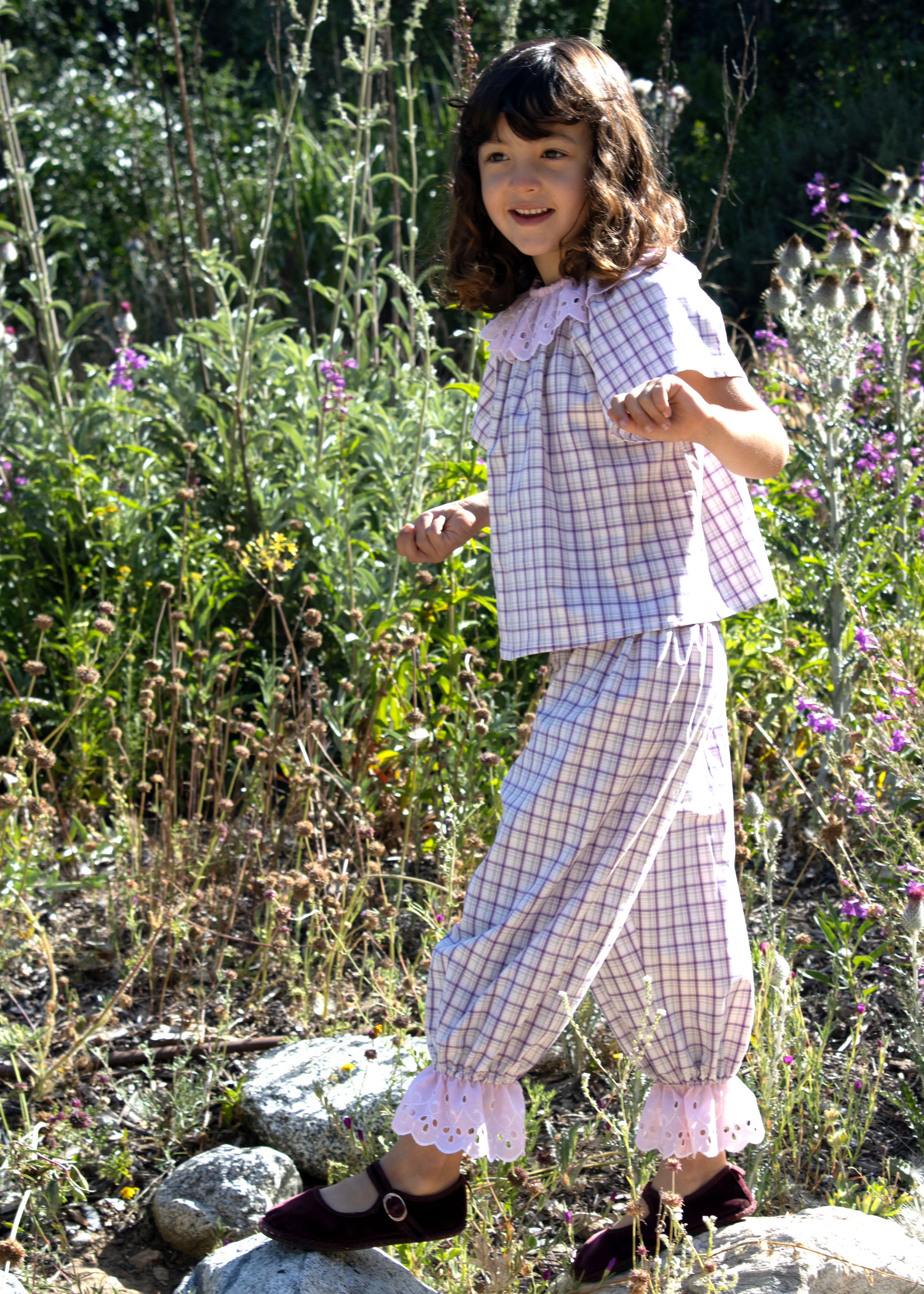 STELLA BLOUSE | GRAPE PLAID