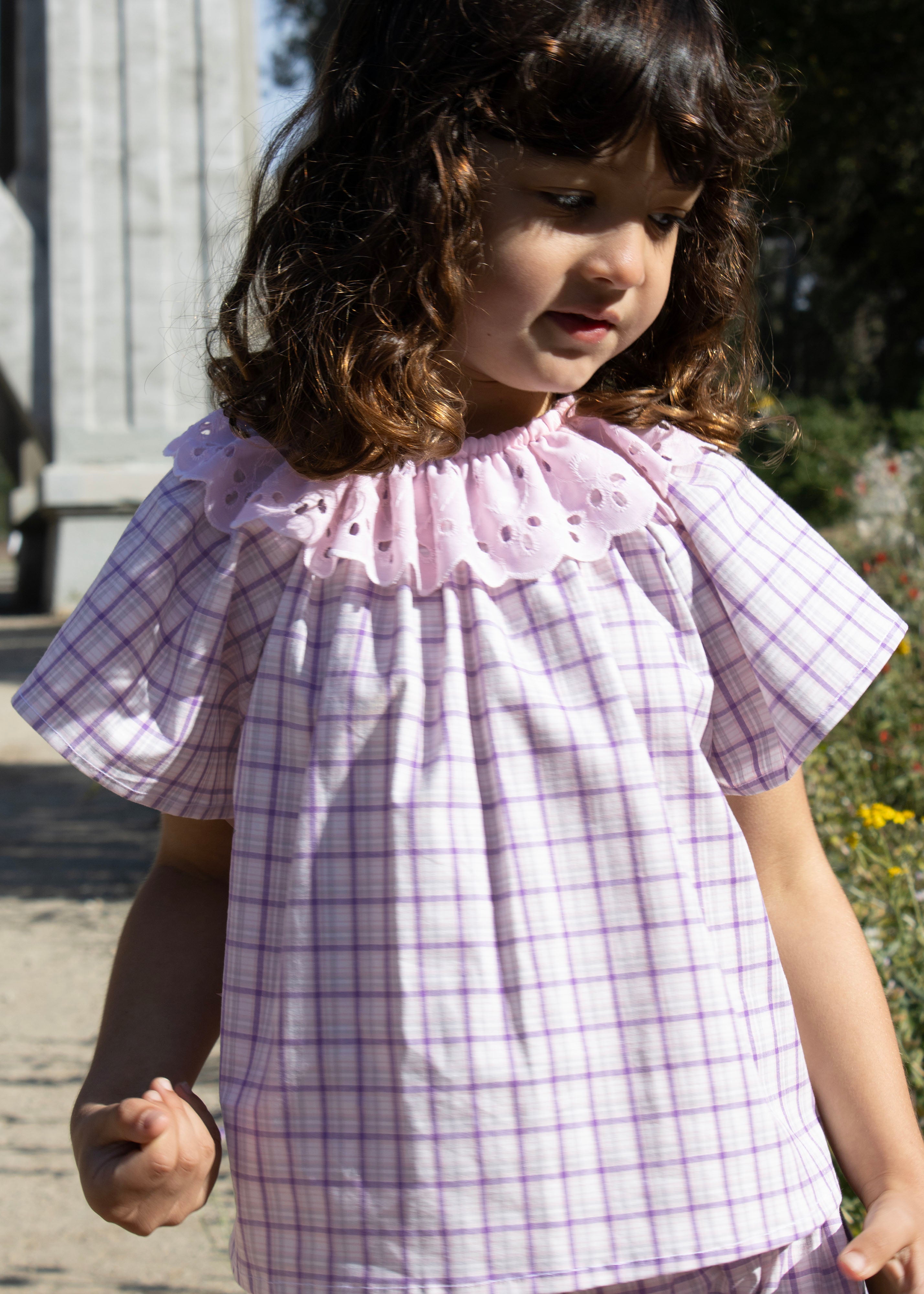 STELLA BLOUSE | GRAPE PLAID