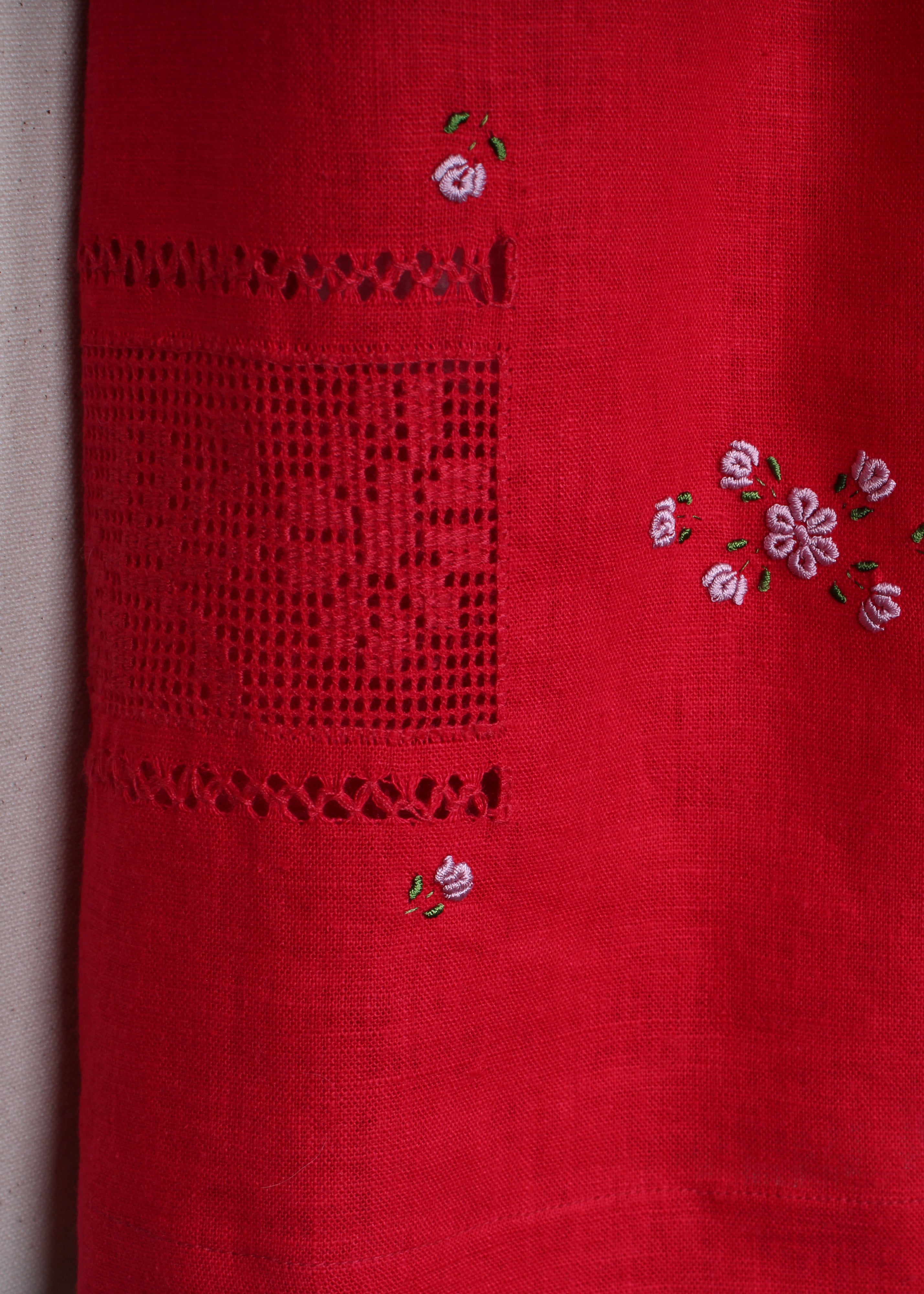 Ines Dress | Rojo Deshilado