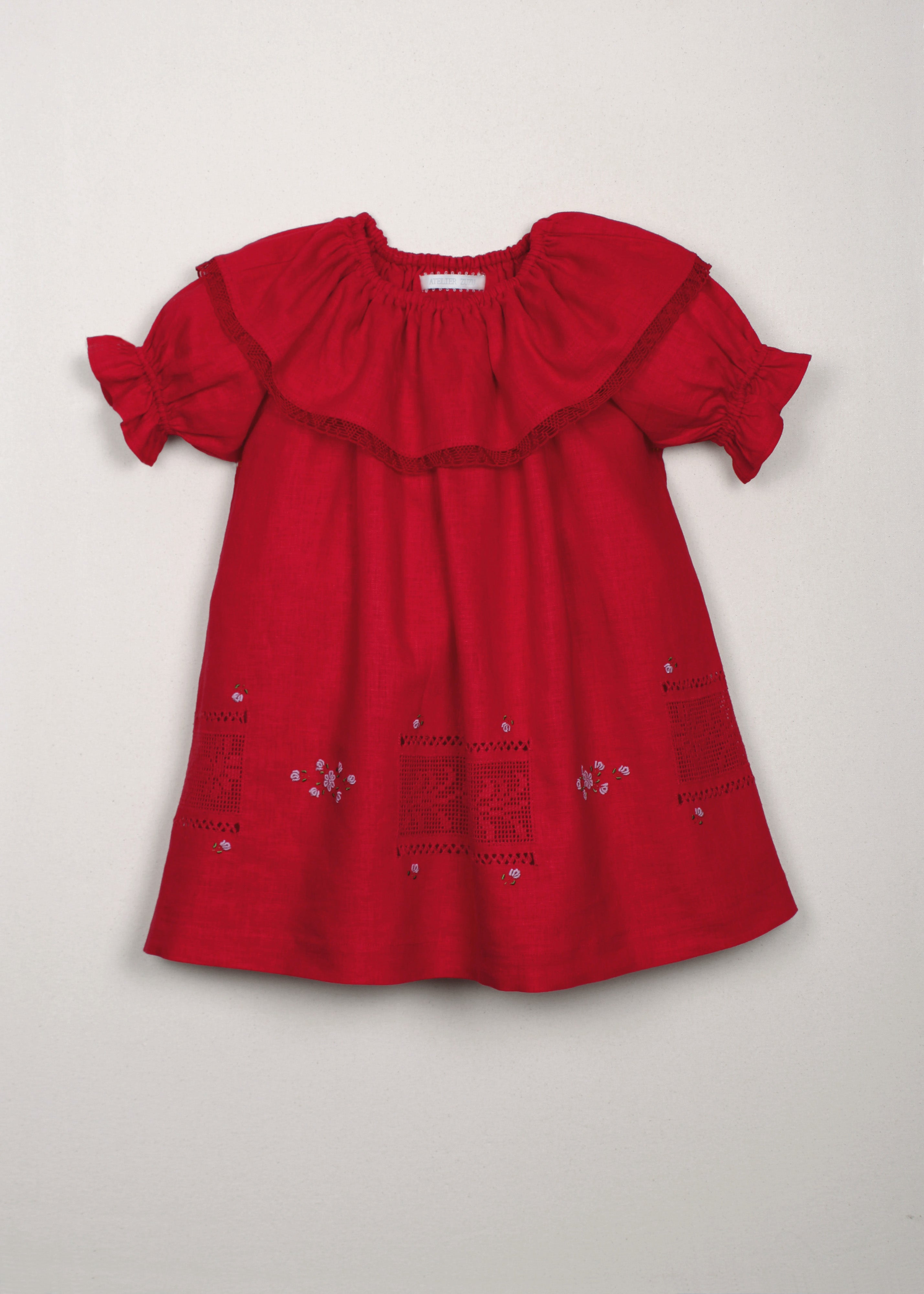 Ines Dress | Rojo Deshilado