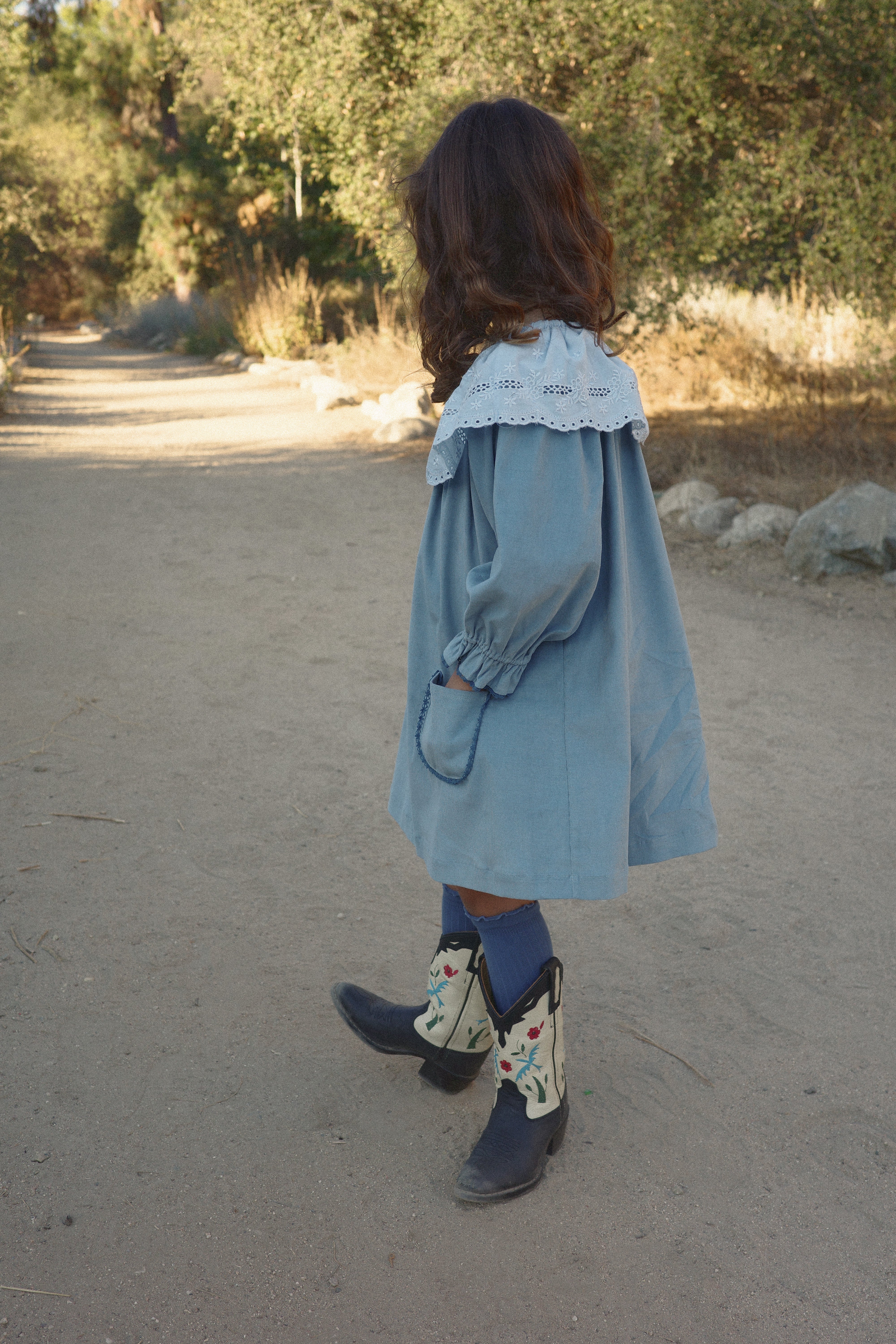 Sofia Dress | Azure Corduroy