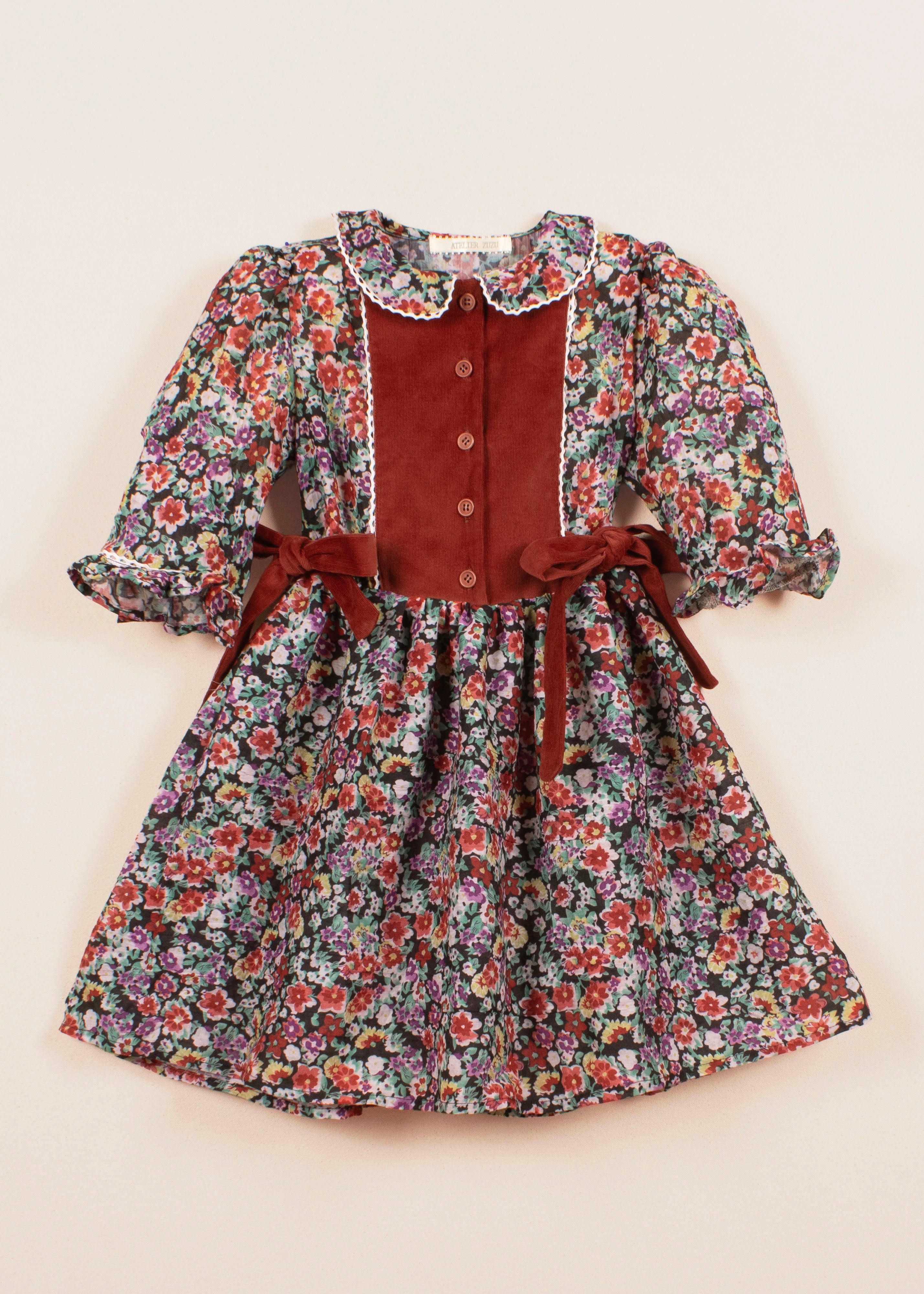 GWEN DRESS | RUST FLORAL