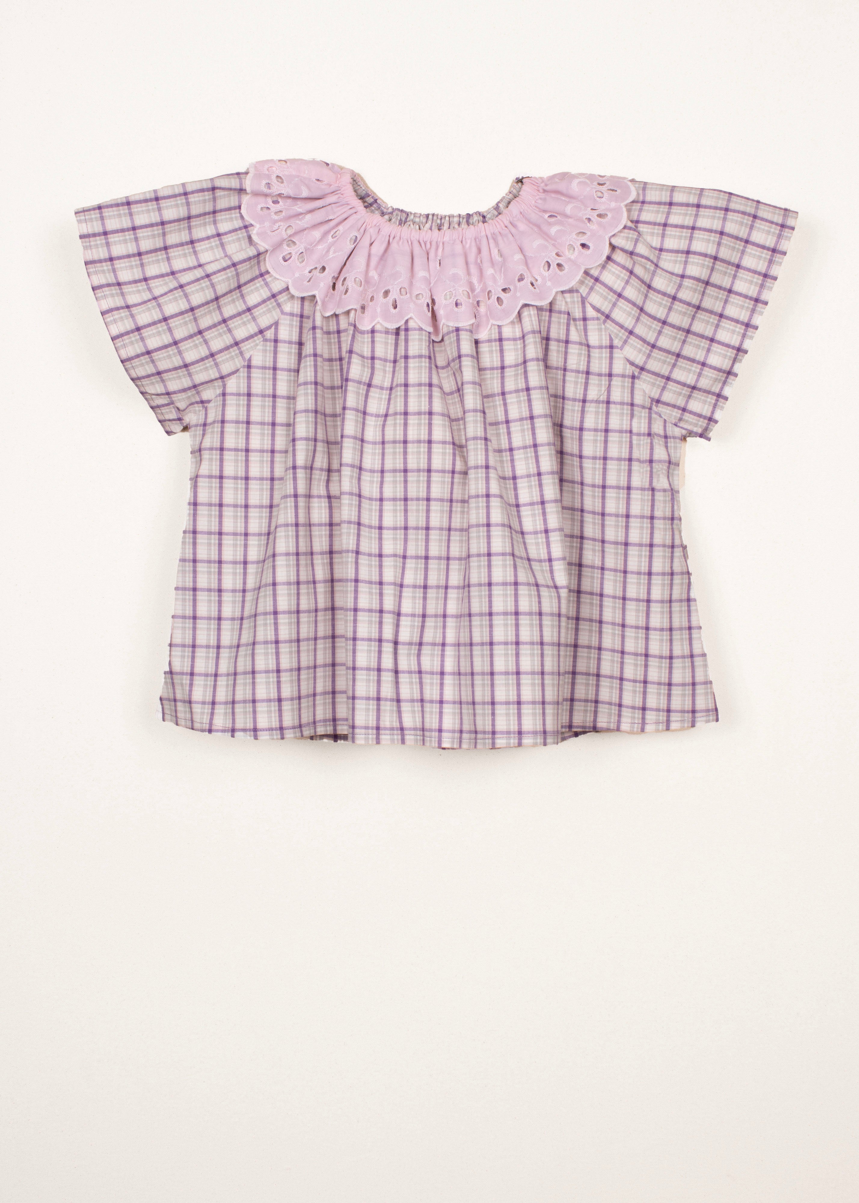 STELLA BLOUSE | GRAPE PLAID